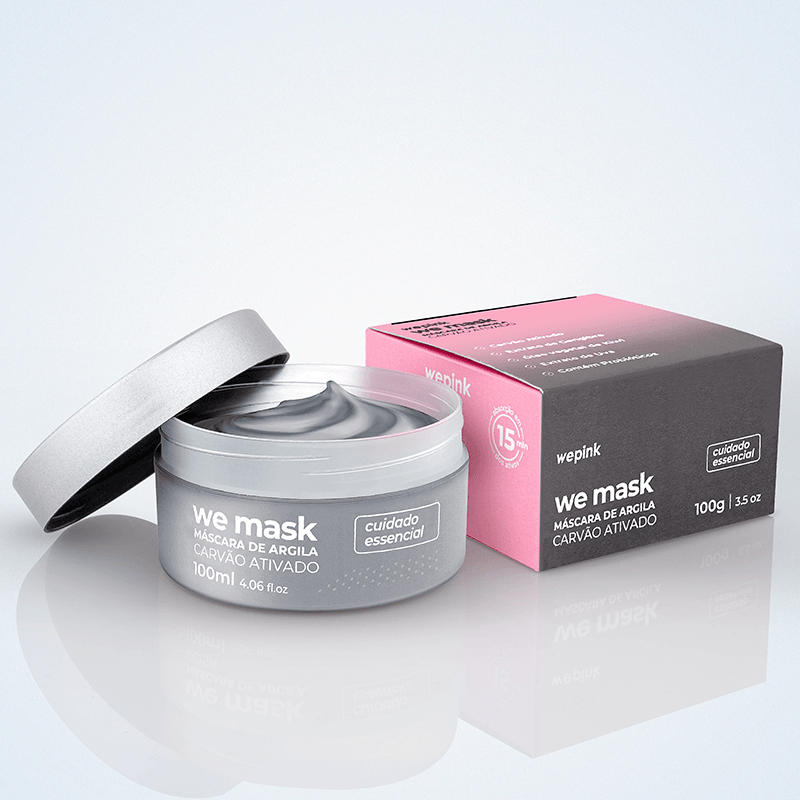 We Mask - Máscara de Argila Carvão Ativado 100g - Wepink